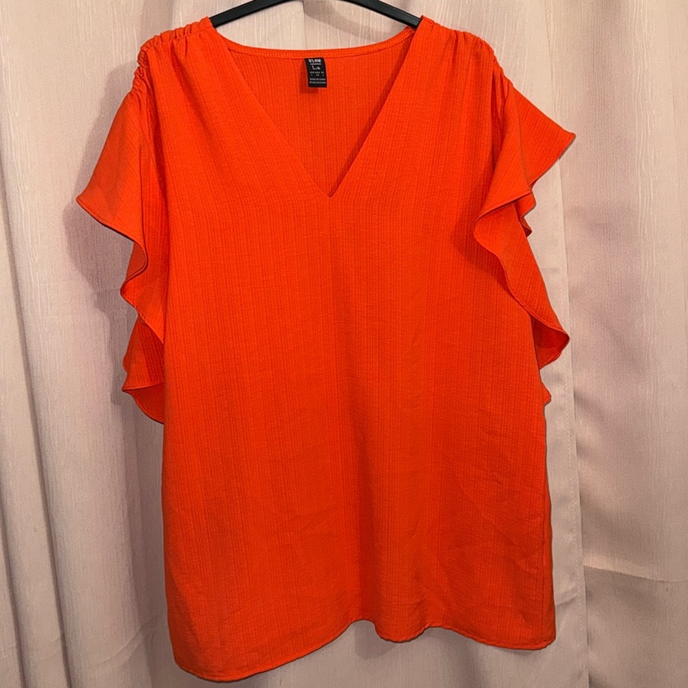 Orange Ruffled Top
